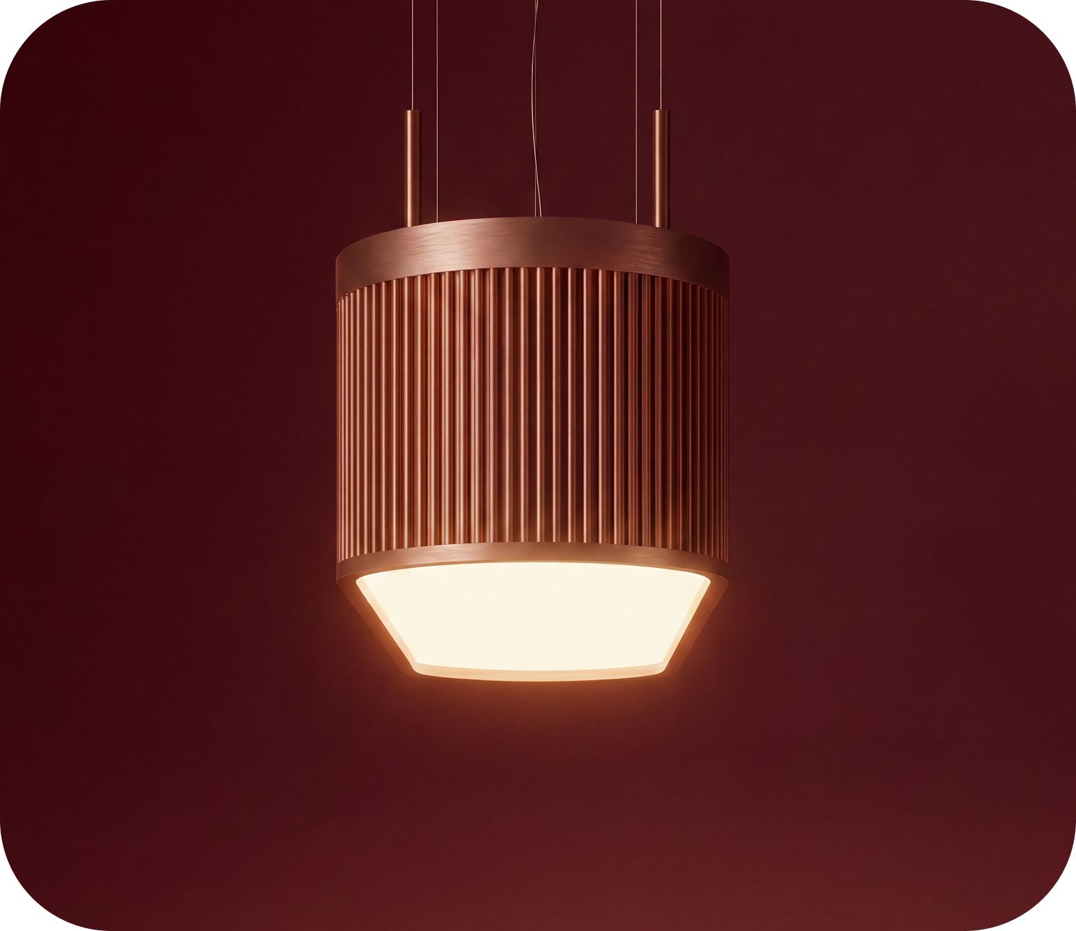 The Volta — a sculptural wood pendant hanging light